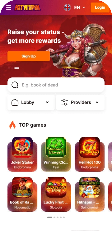 Giocare su Hit'n'Spin da mobile